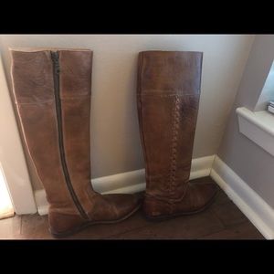 Bed Stu knee high brown zipper boots size 7